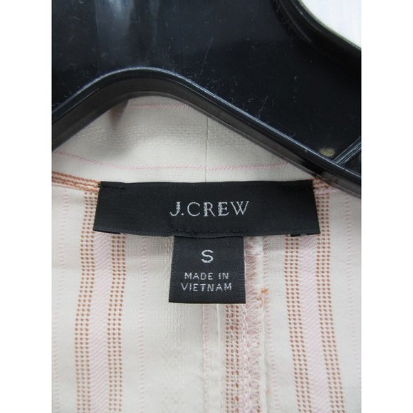 J Crew Top Small White Wrap Blouse Belted Striped Shawl Neck NEW - Picture 8 of 12